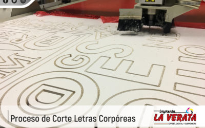 Proceso de corte de Letras Corpóreas de PVC